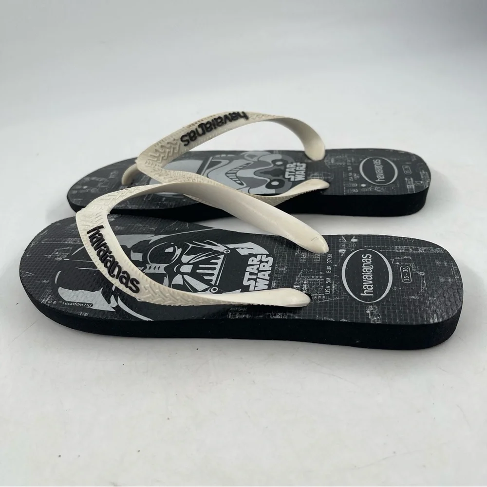 Havaianas Big Kids Star Wars Theme - Size 5 M - Flip Flops Thong Sandals